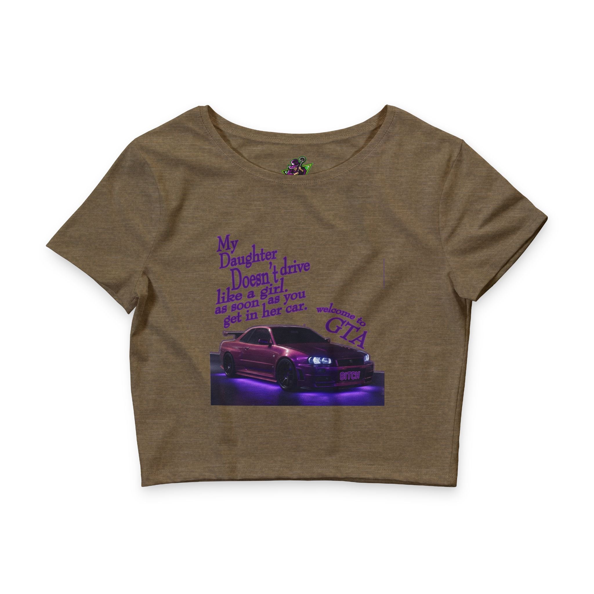 My Daughter Doesn't Drive Purple /Crop Tee