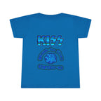 Toddler T-Shirt - KISS Band Graphic Tee (Blue Retro Rock Guitar Design)