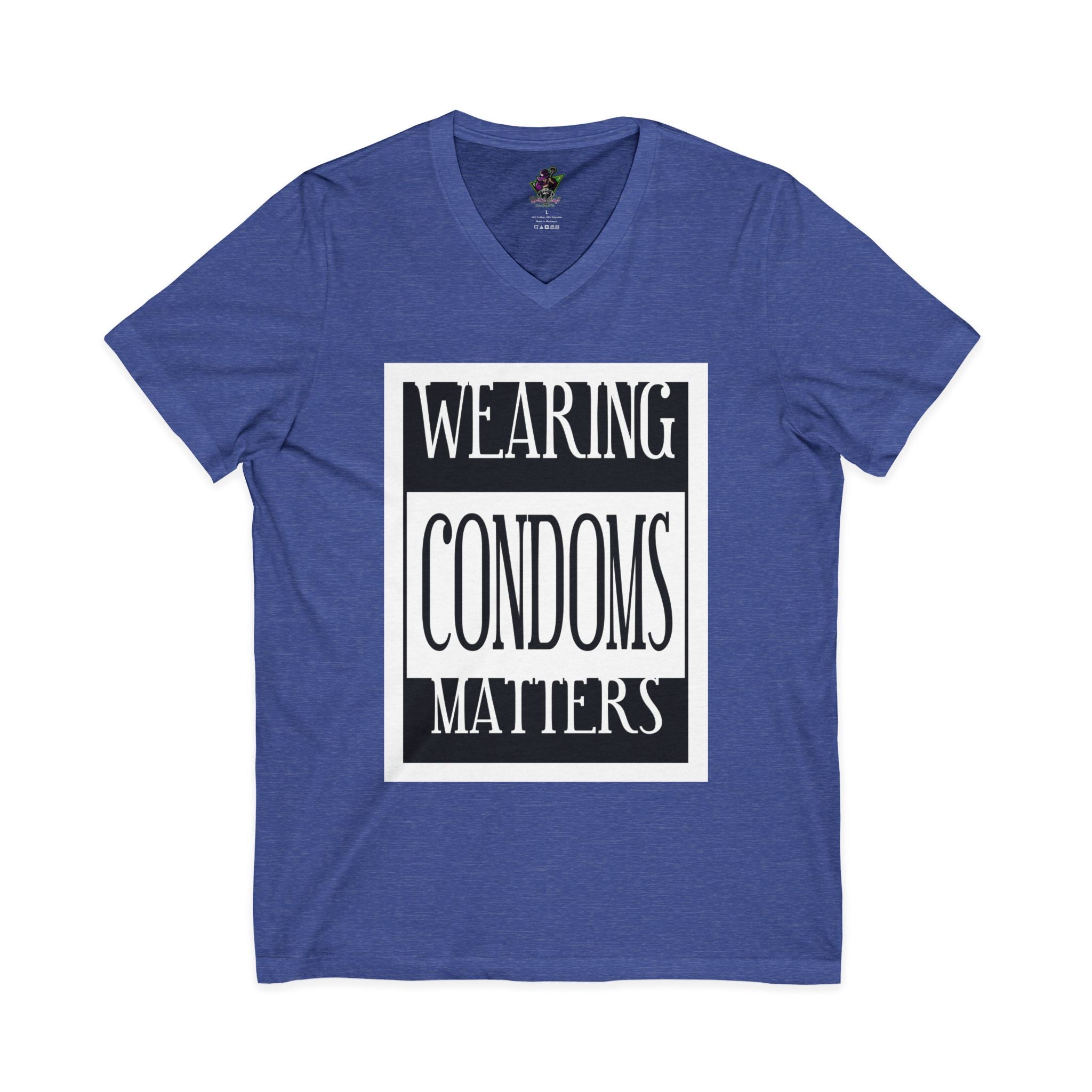 Wearing Condoms Matters / V-Neck Tee