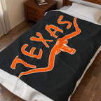 Texas Longhorns 1 / Velveteen Plush Blanket