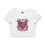 Patriotic Dog Heart / Crop Top