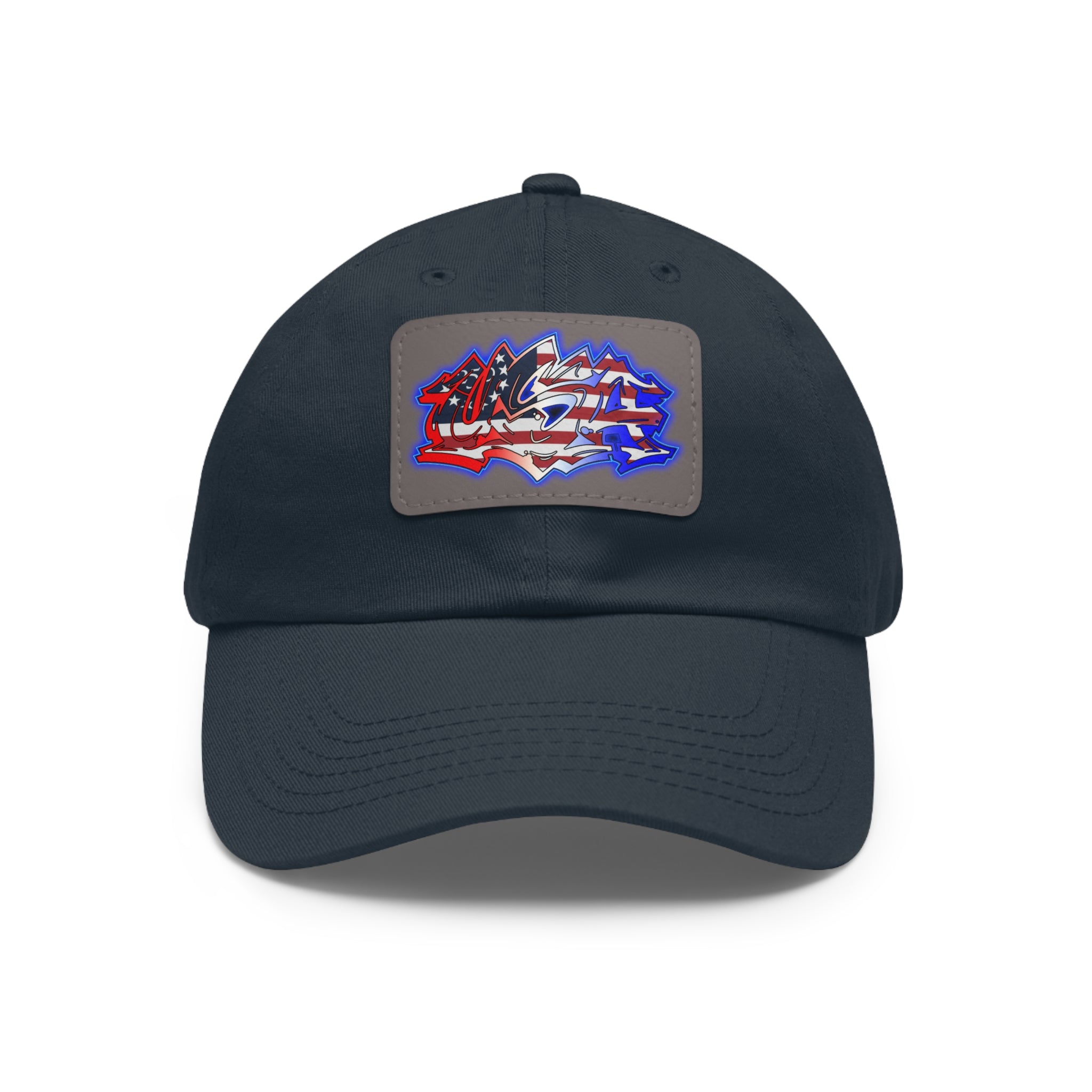 USA Graffiti / Leather Patch Hat