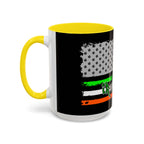 American/Ireland Flag / Accent Coffee Mug 11/15oz