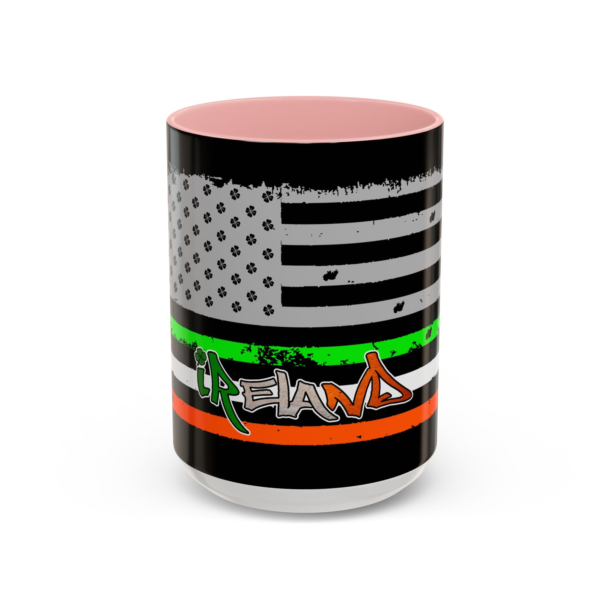 American/Ireland Flag / Accent Coffee Mug 11/15 oz
