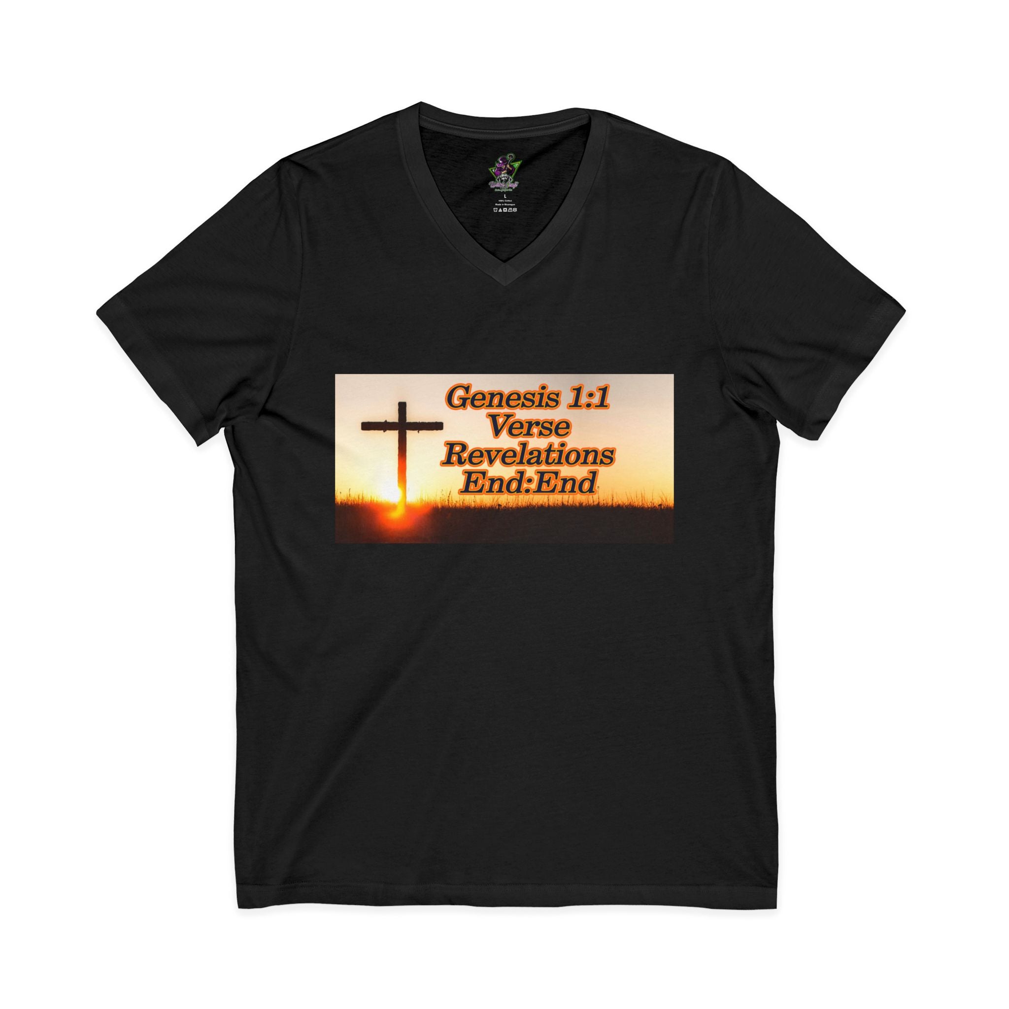 Genesis 1:1 / Revelations End:End / V-Neck Tee
