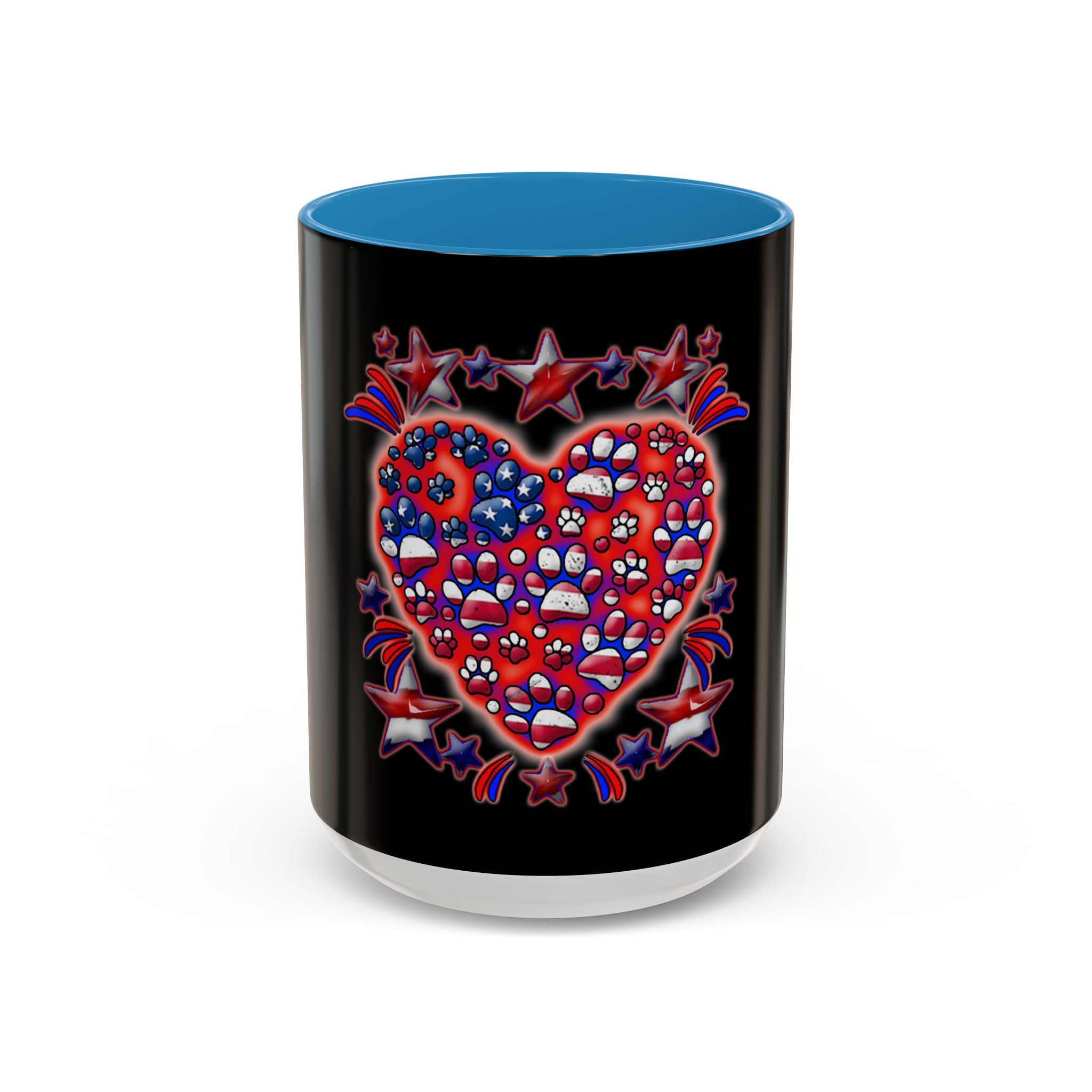 Patriotic Dog Heart / Accent Coffee Mug 11/15oz