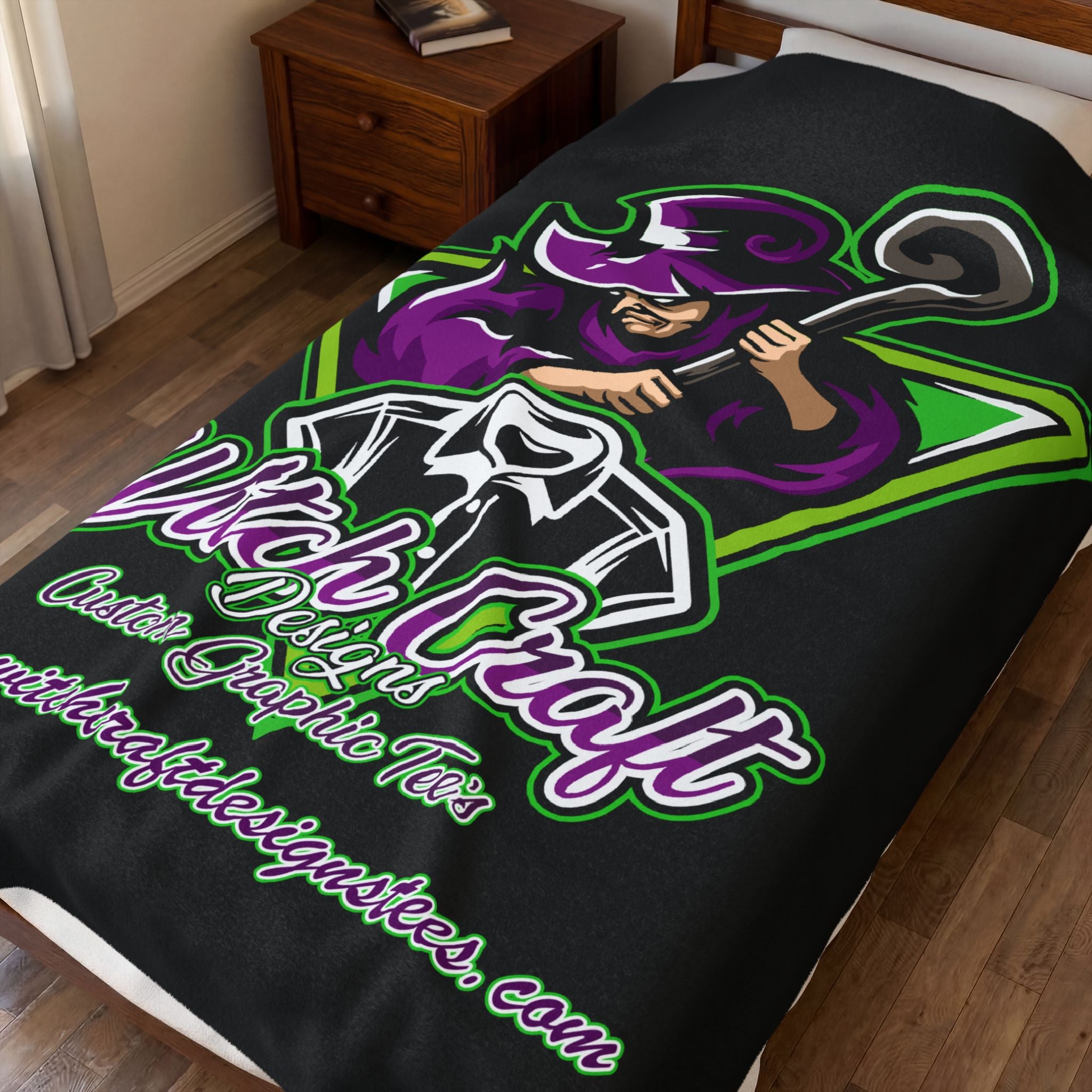 Witch Craft Designs Tees / Velveteen Plush Blanket