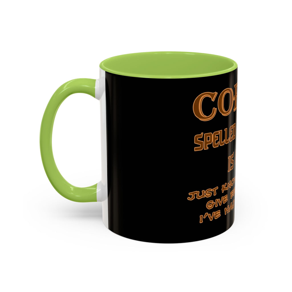 Coffee Spelled Backwards Is EEFFOC / Accent Coffee Mug 11/15 oz