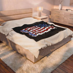 250th Anniversary Flag / Velveteen Plush Blanket