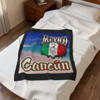 Cancún Mexico Beach / Velveteen Plush Blanket