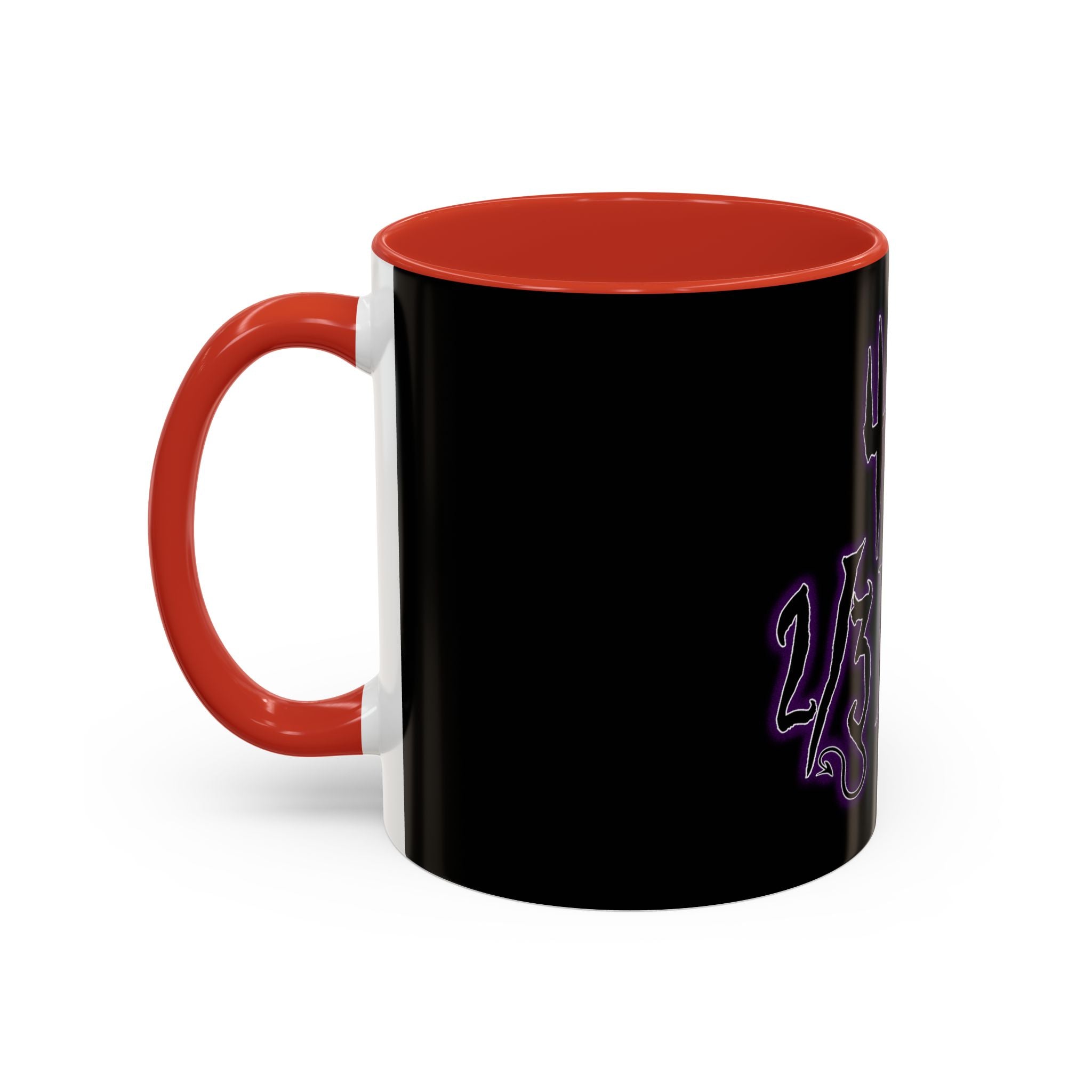 2/3 Evil Gothic Purple Script / Accent Coffee Mug 11/15oz