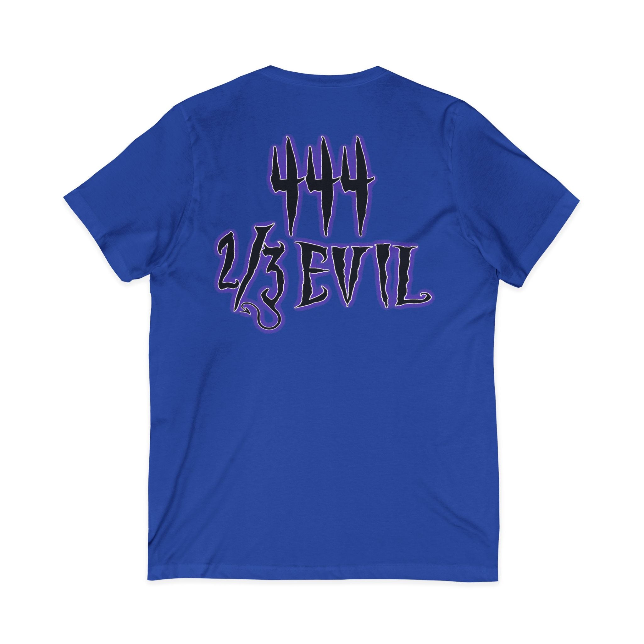 2/3 Evil Gothic Purple Script / V-Neck Tee
