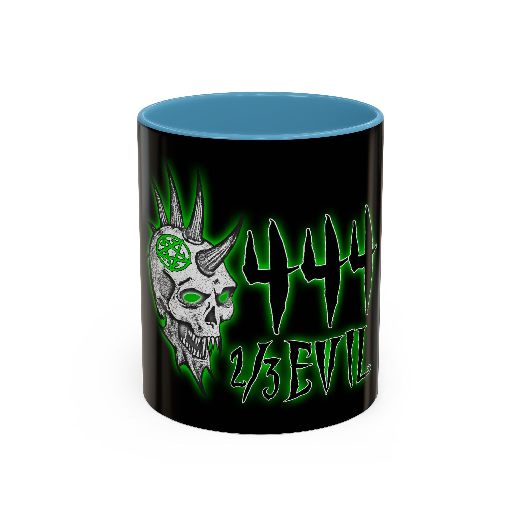2/3 Evil Punk Skull / Accent Coffee Mug 11/15oz