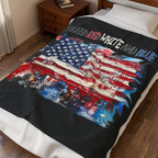 I Bleed Red White and Blue / Velveteen Plush Blanket