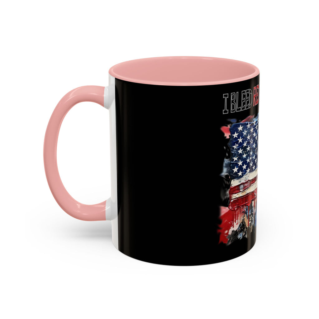 I Bleed Red White and Blue / Accent Coffee Mug 11/15oz