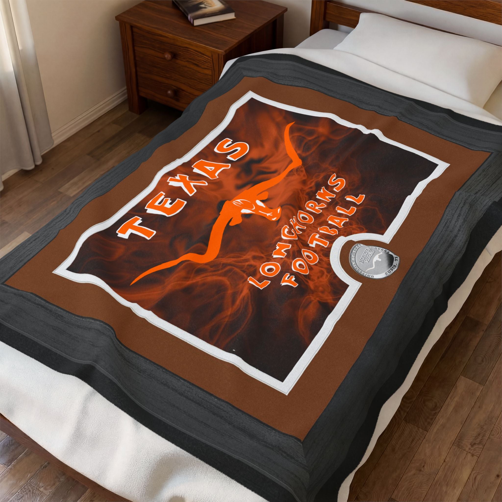 Texas Longhorns Framed / Velveteen Plush Blanket