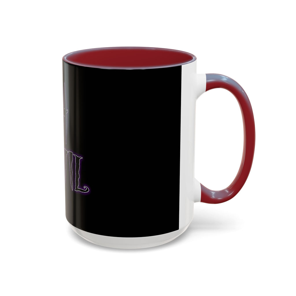 2/3 Evil Gothic Purple Script / Accent Coffee Mug 11/15oz