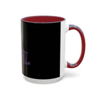 2/3 Evil Gothic Purple Script / Accent Coffee Mug 11/15oz