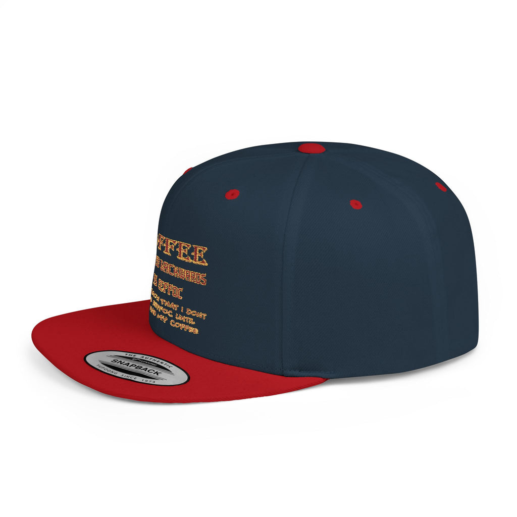 Coffee Spelled Backwords Is EEFFOC / Flat Bill Snapback