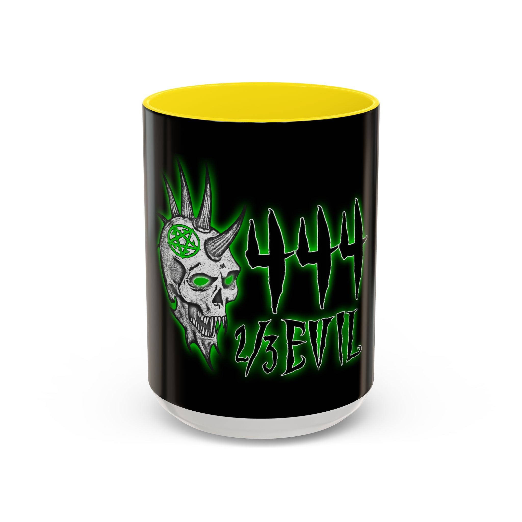 2/3 Evil Punk Skull / Accent Coffee Mug 11/15oz