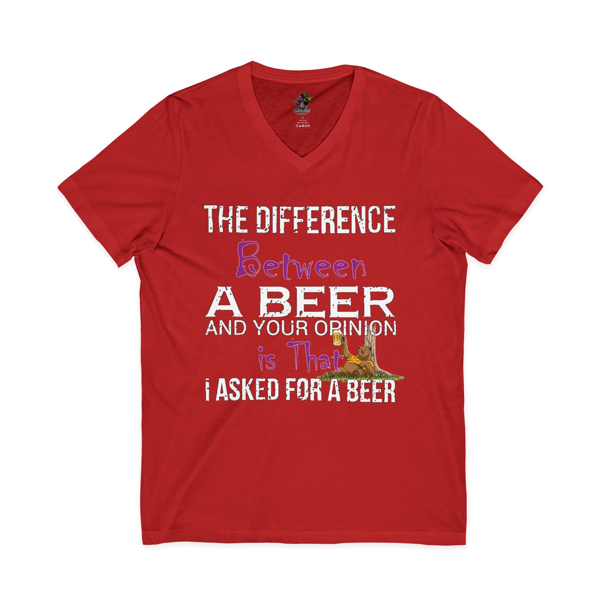 Difference Between Beer / V‑Neck Tee