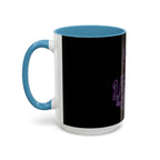 2/3 Evil Gothic Purple Script / Accent Coffee Mug 11/15oz