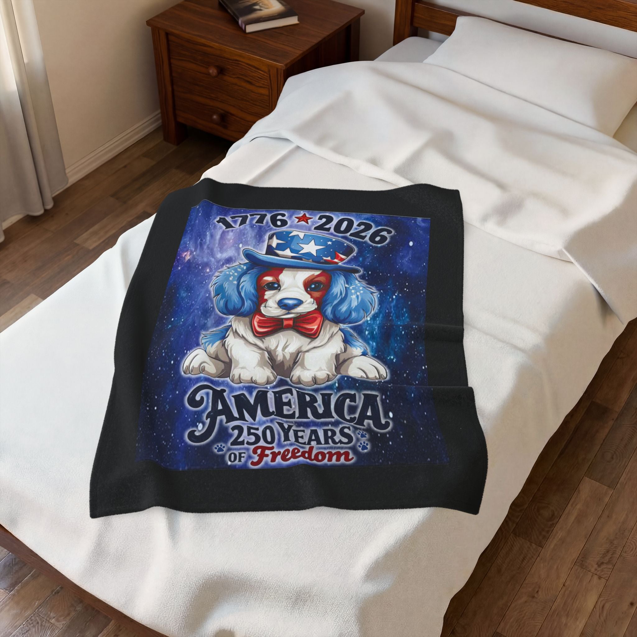 American Puppy 250th / Velveteen Plush Blanket
