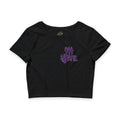 2/3 Evil Gothic Purple Script / Crop Tee