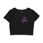 2/3 Evil Gothic Purple Script / Crop Tee