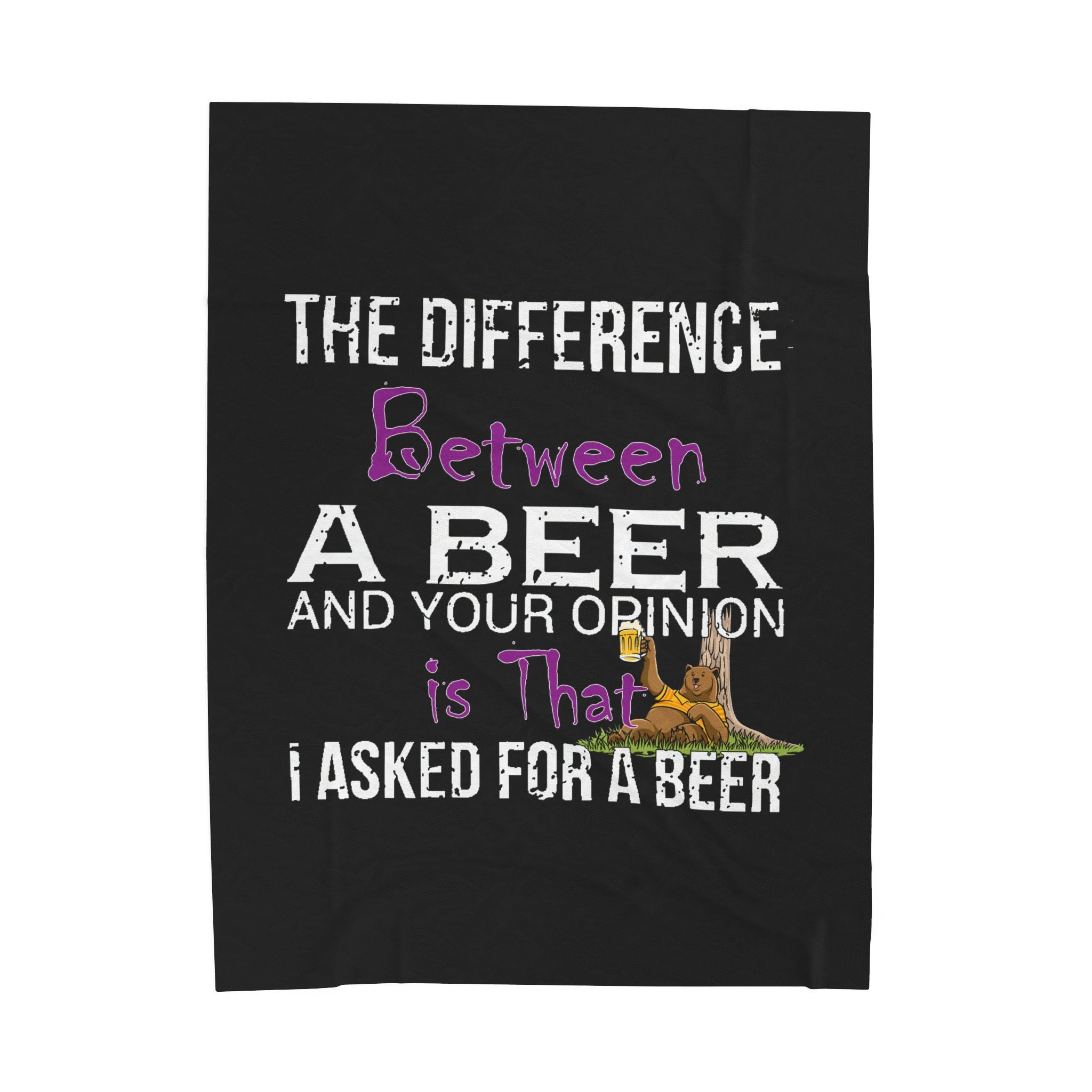 Difference Between Beer / Velveteen Plush Blanket