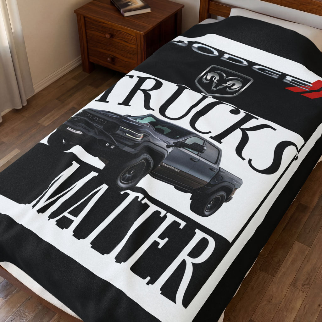 Dodge Trucks Matter / Velveteen Plush Blanket