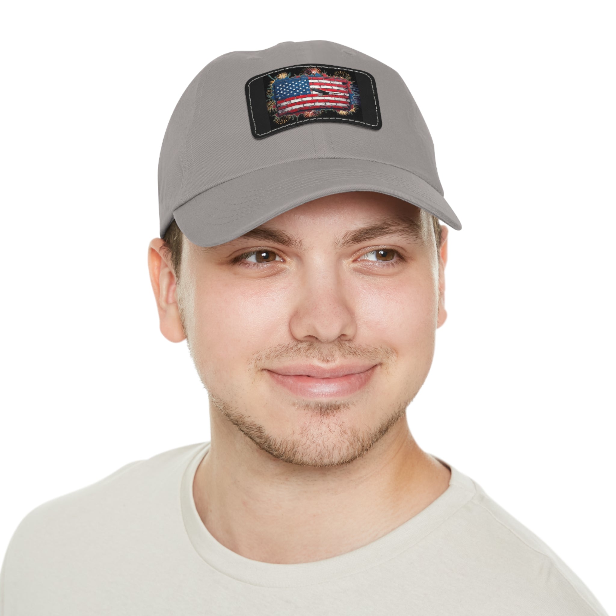 American Brick Flag / Leather Patch Hat