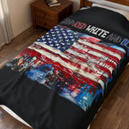 I Bleed Red White and Blue / Velveteen Plush Blanket