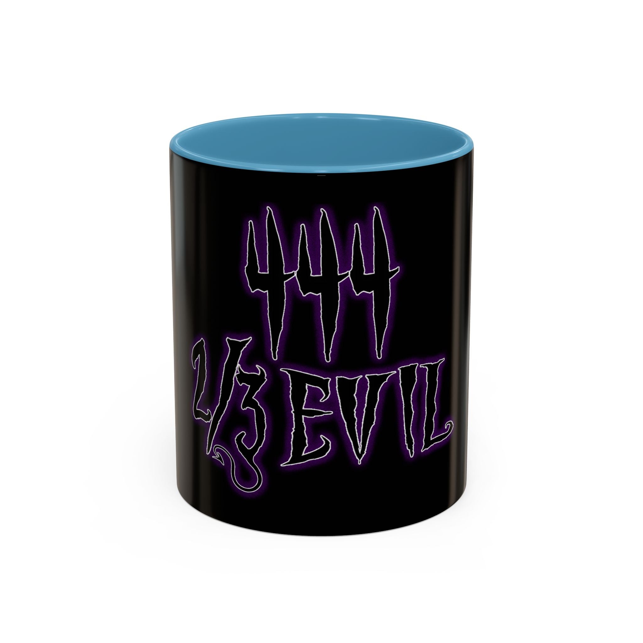 2/3 Evil Gothic Purple Script / Accent Coffee Mug 11/15oz