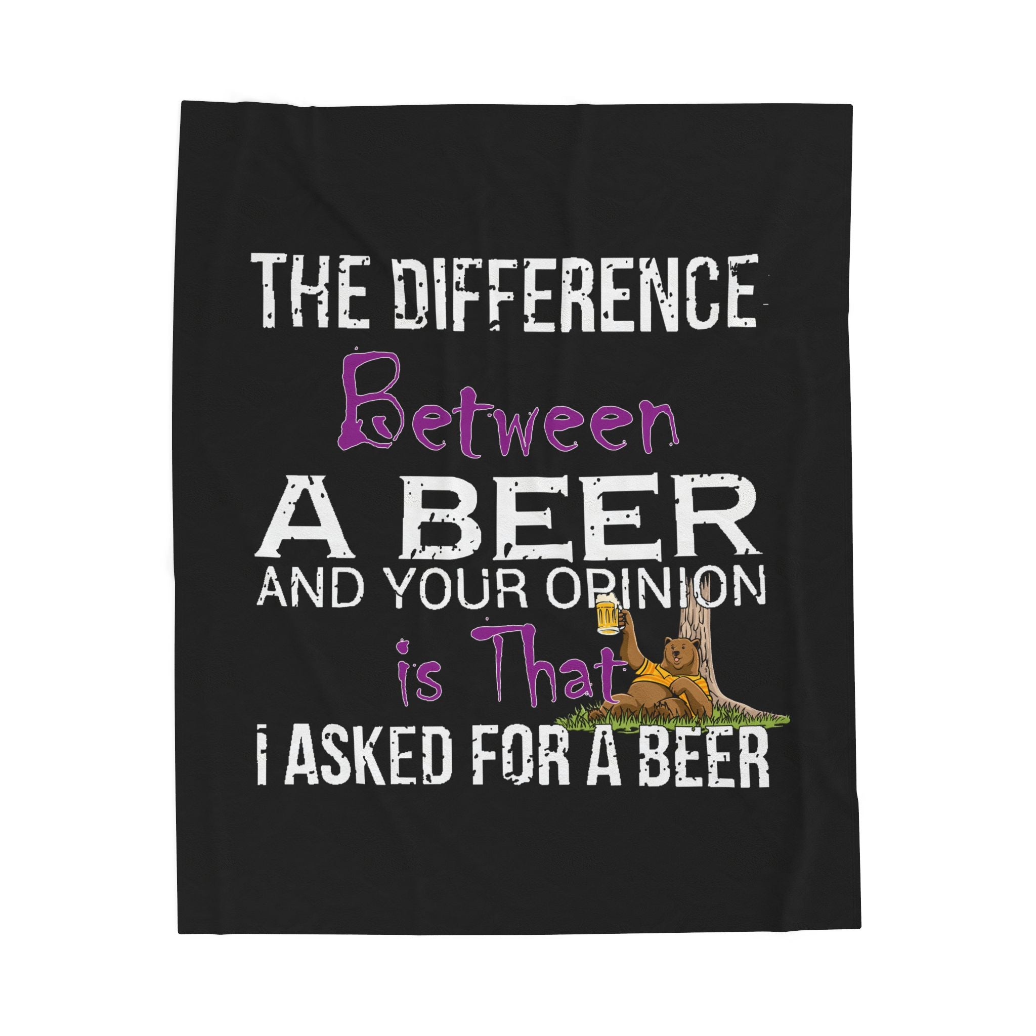 Difference Between Beer / Velveteen Plush Blanket