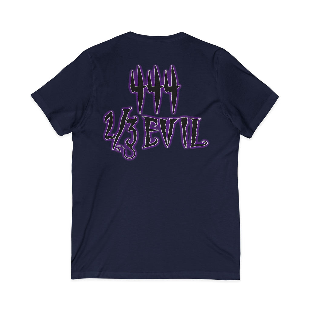 2/3 Evil Gothic Purple Script / V-Neck Tee