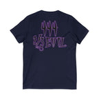2/3 Evil Gothic Purple Script / V-Neck Tee