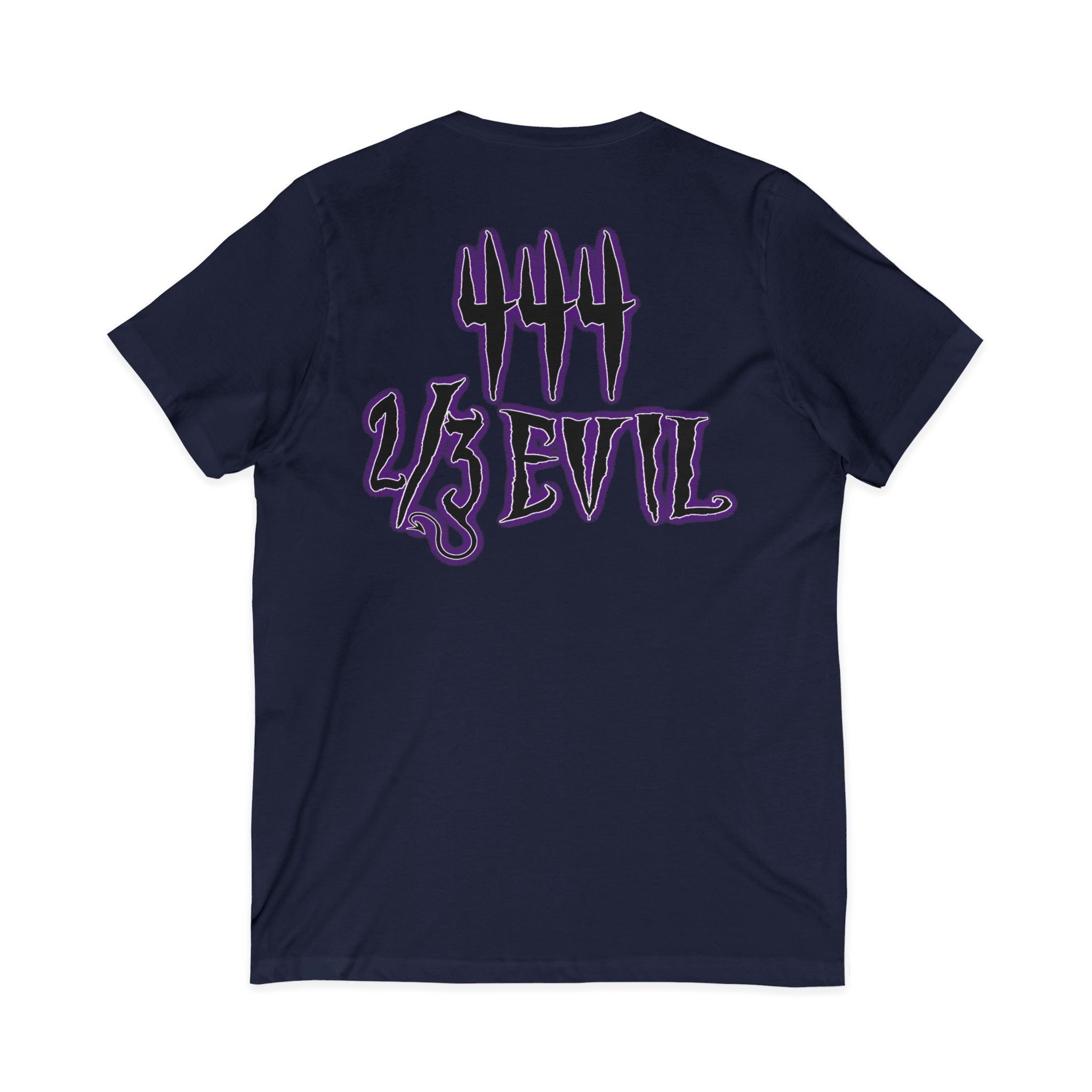2/3 Evil Gothic Purple Script / V-Neck Tee