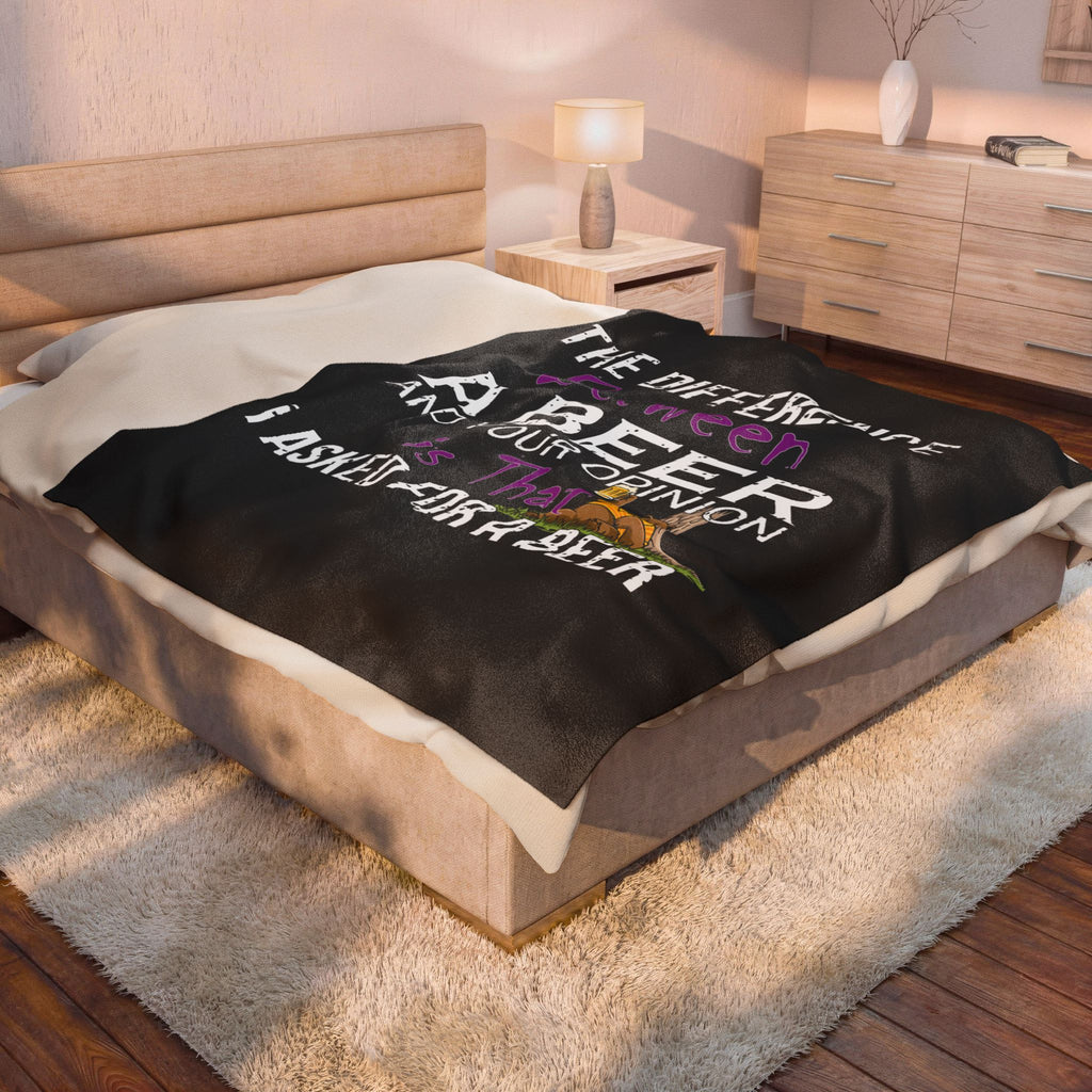 Difference Between Beer / Velveteen Plush Blanket