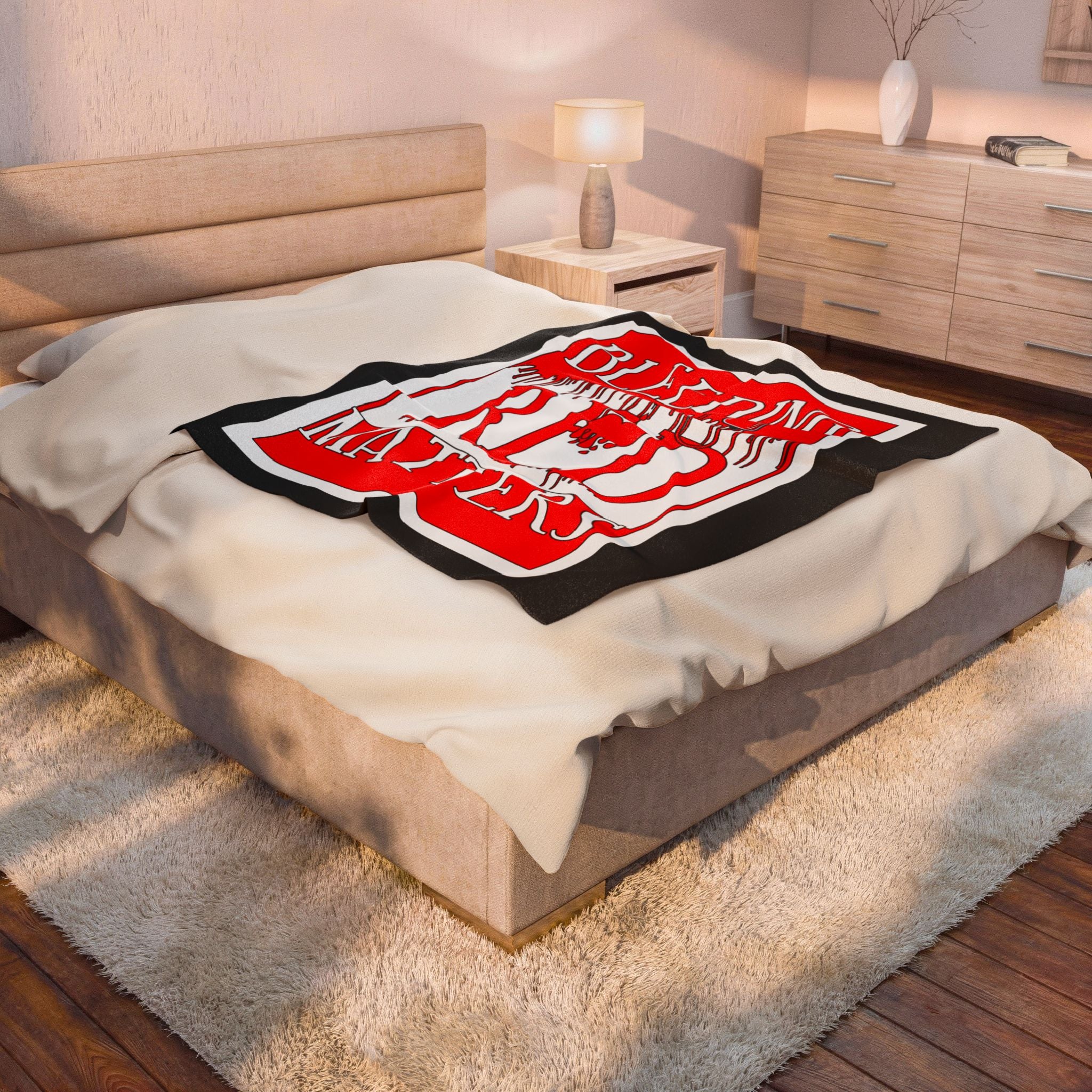 Bleeding Red Matters / Velveteen Plush Blanket