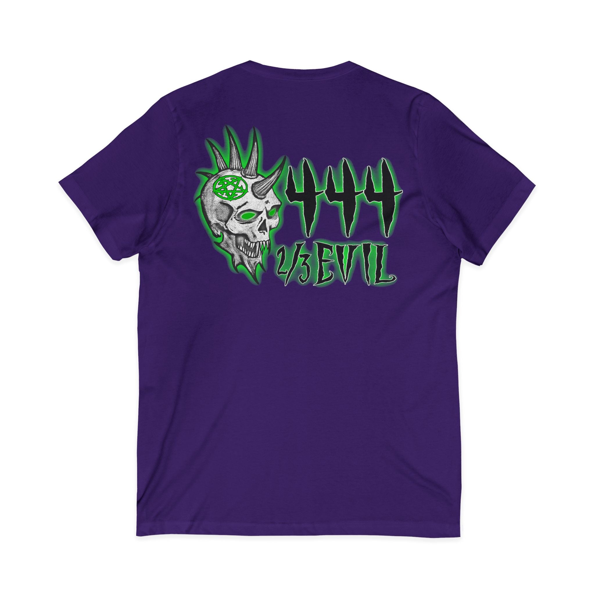 2/3 Evil Punk Skull / V-Neck Shirt