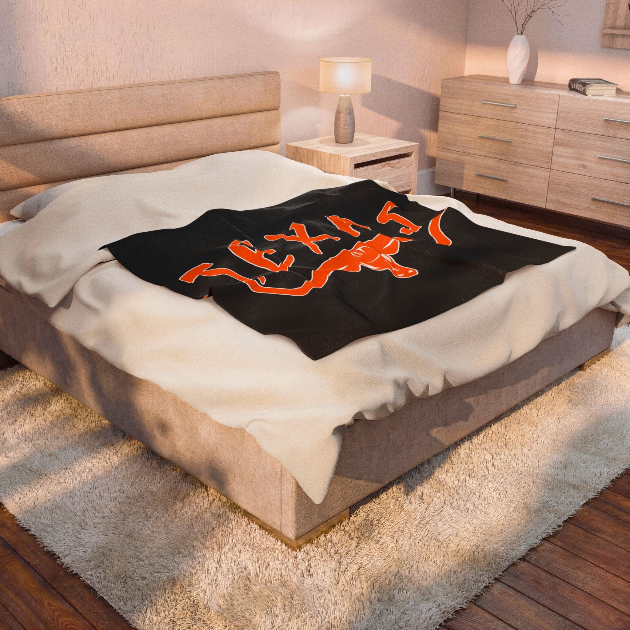 Texas Longhorns 1 / Velveteen Plush Blanket