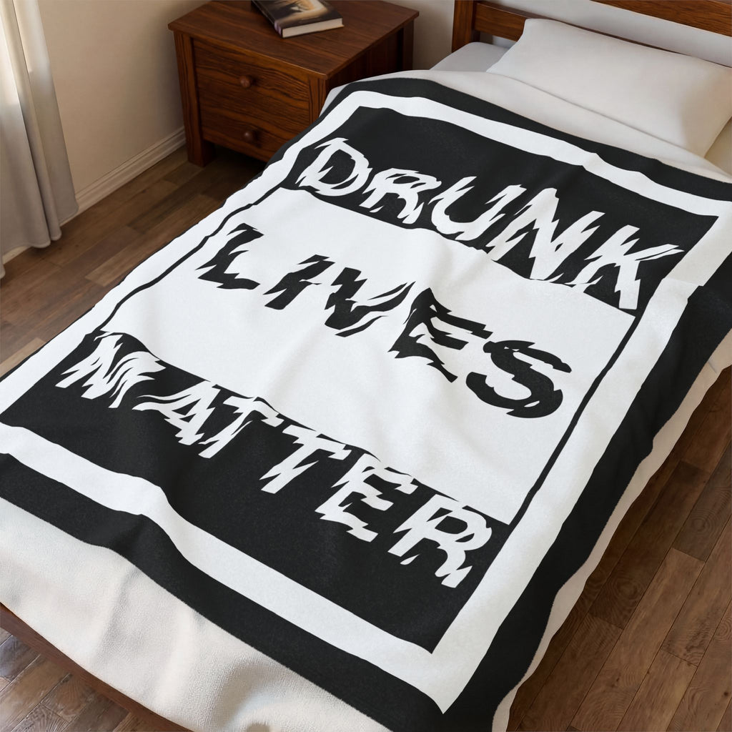 Straight Outta A Good Job / Velveteen Plush Blanket
