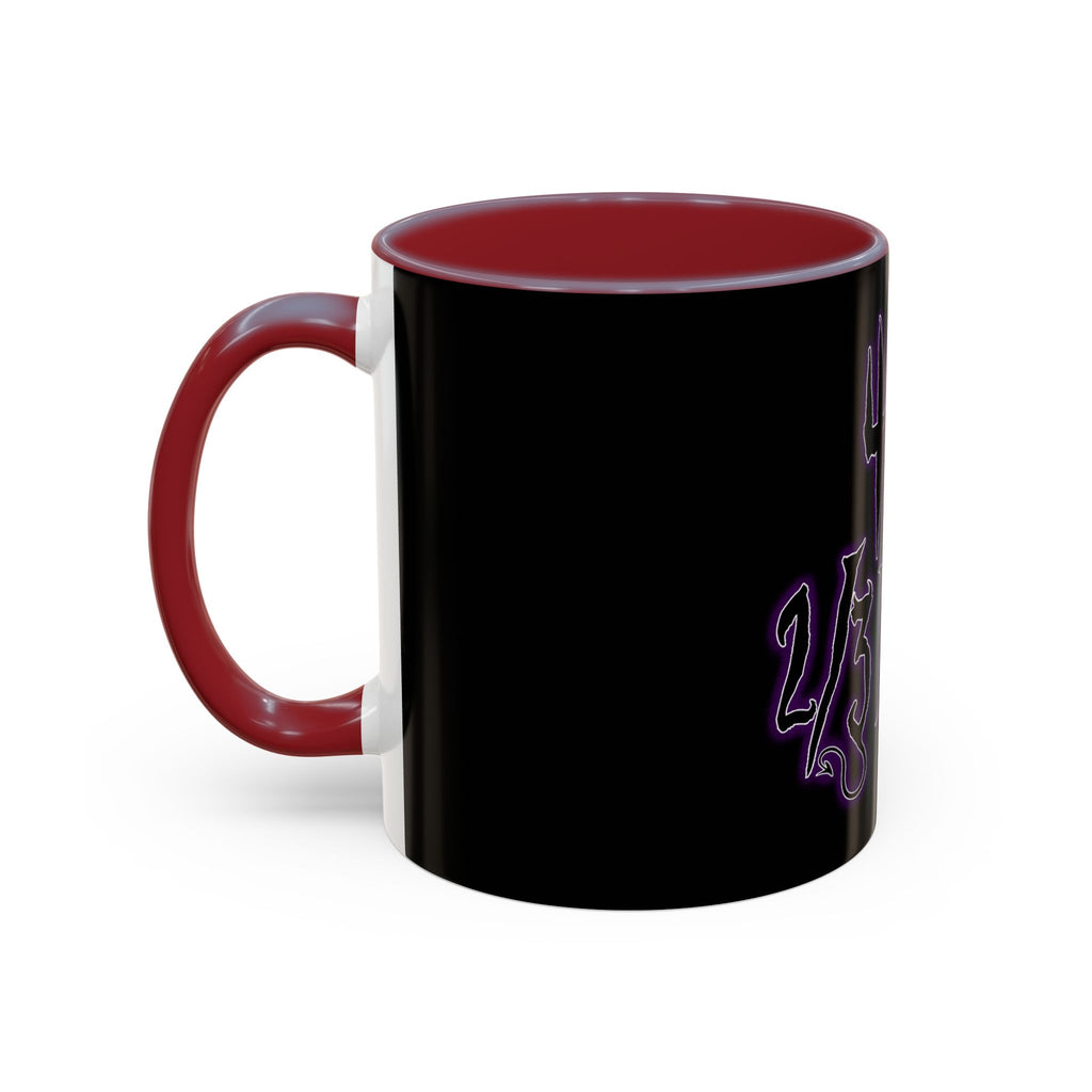 2/3 Evil Gothic Purple Script / Accent Coffee Mug 11/15oz