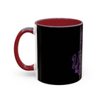 2/3 Evil Gothic Purple Script / Accent Coffee Mug 11/15oz