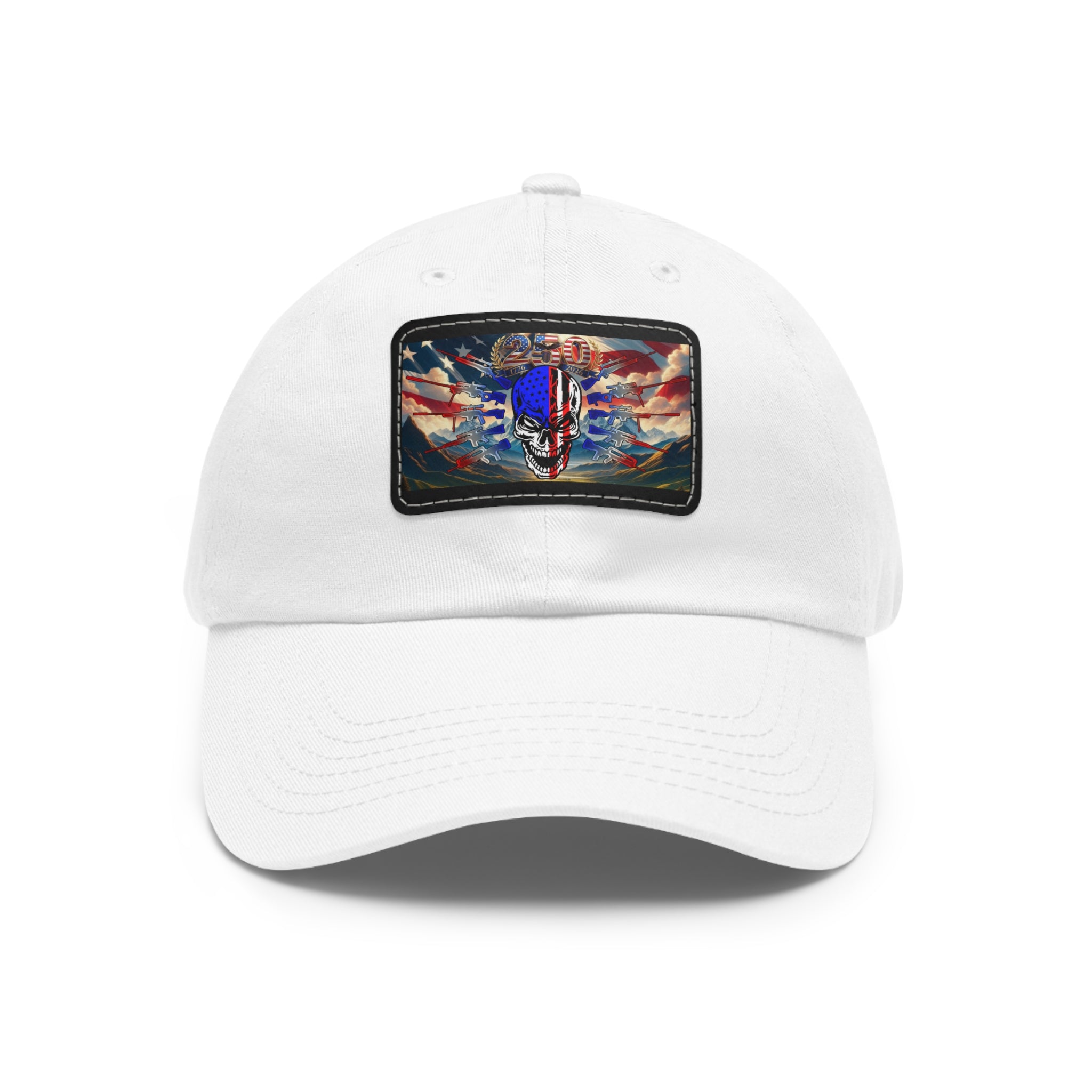 Skull & Guns 250th / Leather Patch Hat