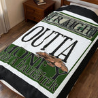 Straight Outta Money / Velveteen Plush Blanket