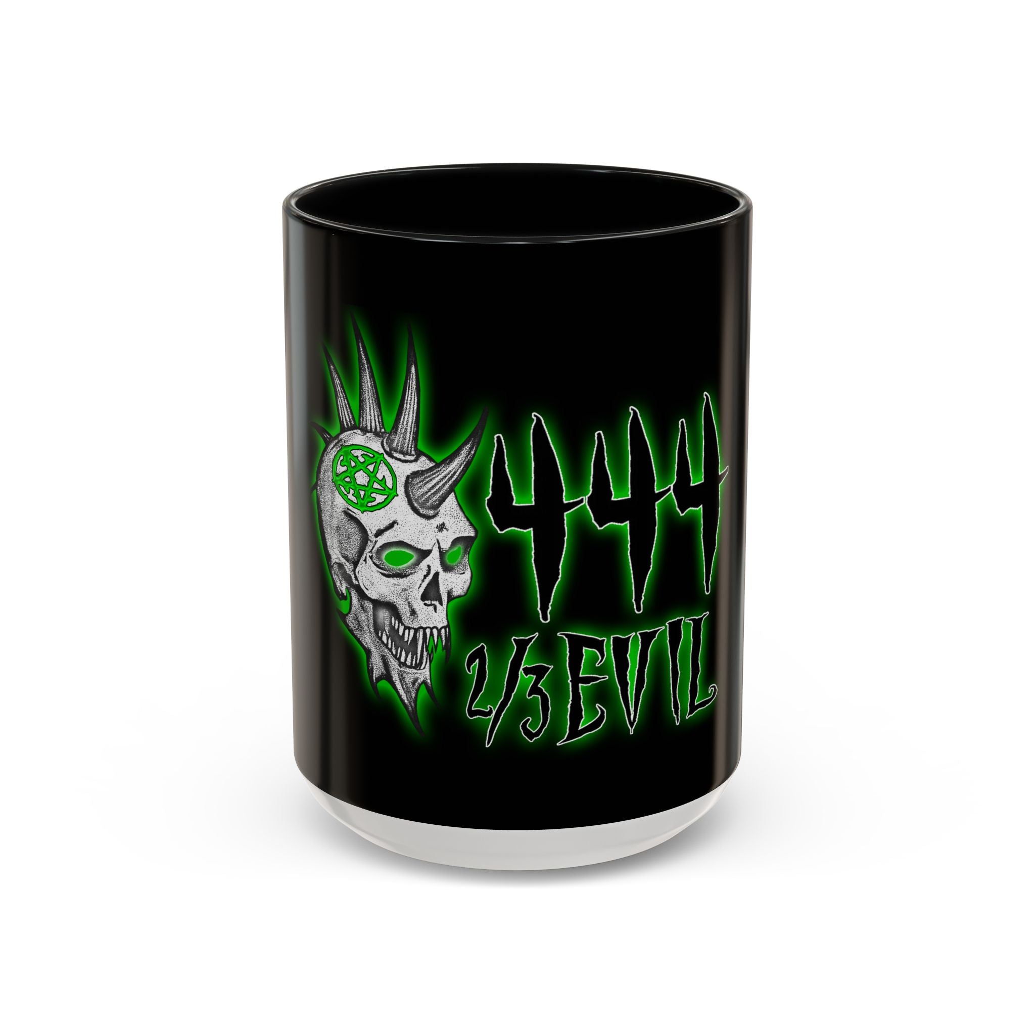 2/3 Evil Punk Skull / Accent Coffee Mug 11/15oz