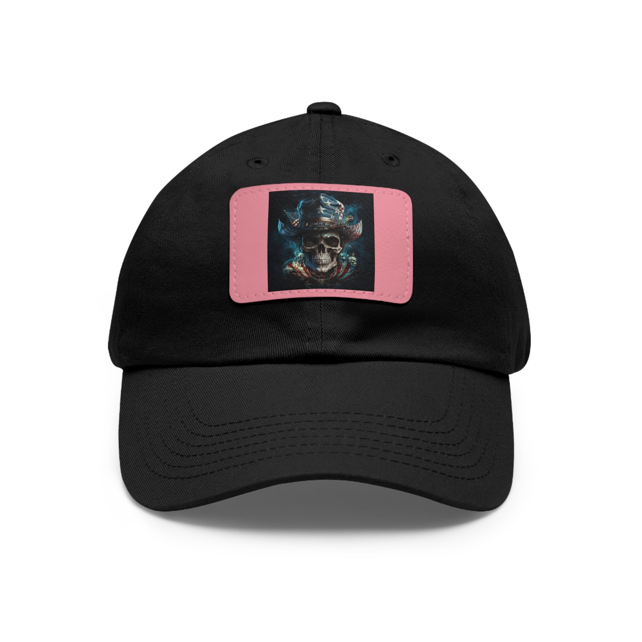 Skull Cowboy / Leather Patch Hat