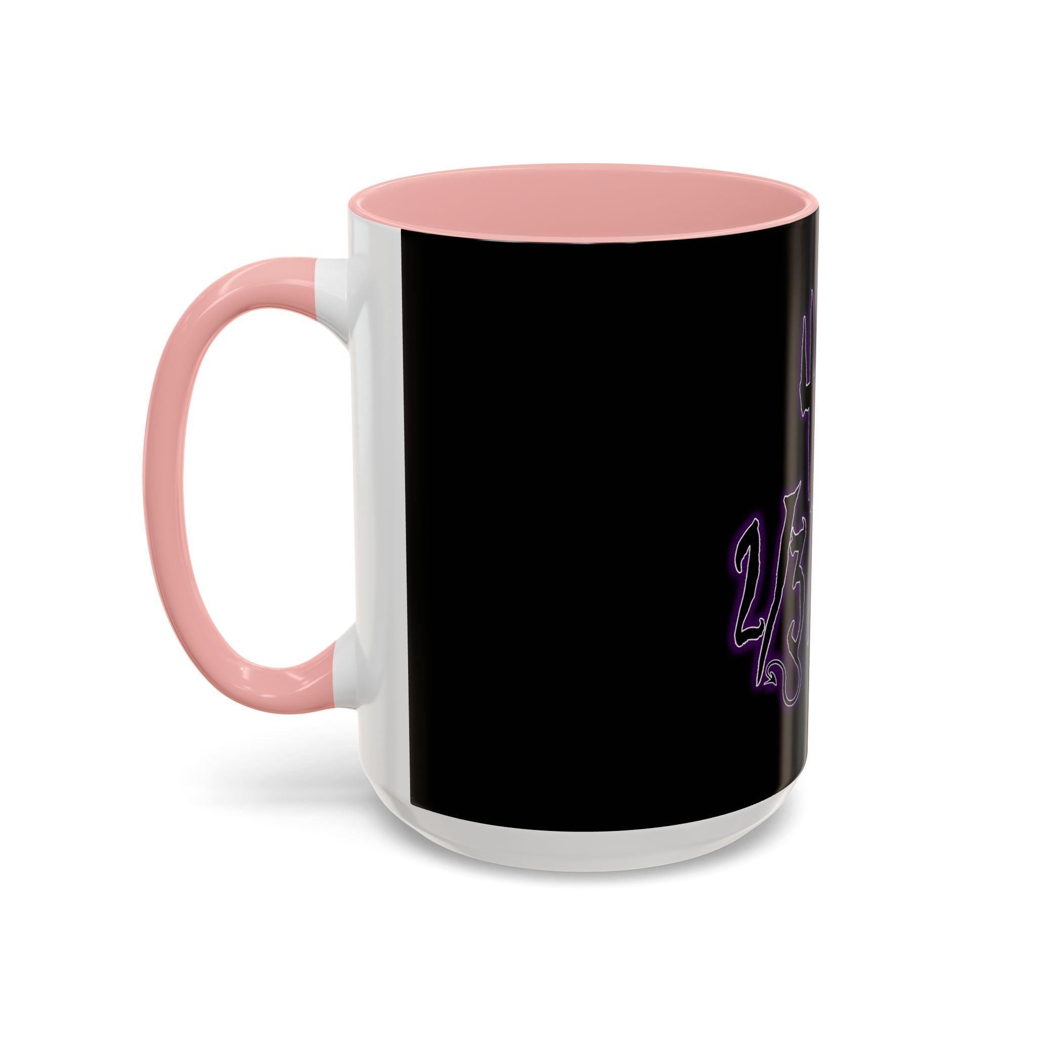 2/3 Evil Gothic Purple Script / Accent Coffee Mug 11/15oz
